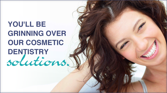 You'll be grinning over our cosmetic dentistry solutions.